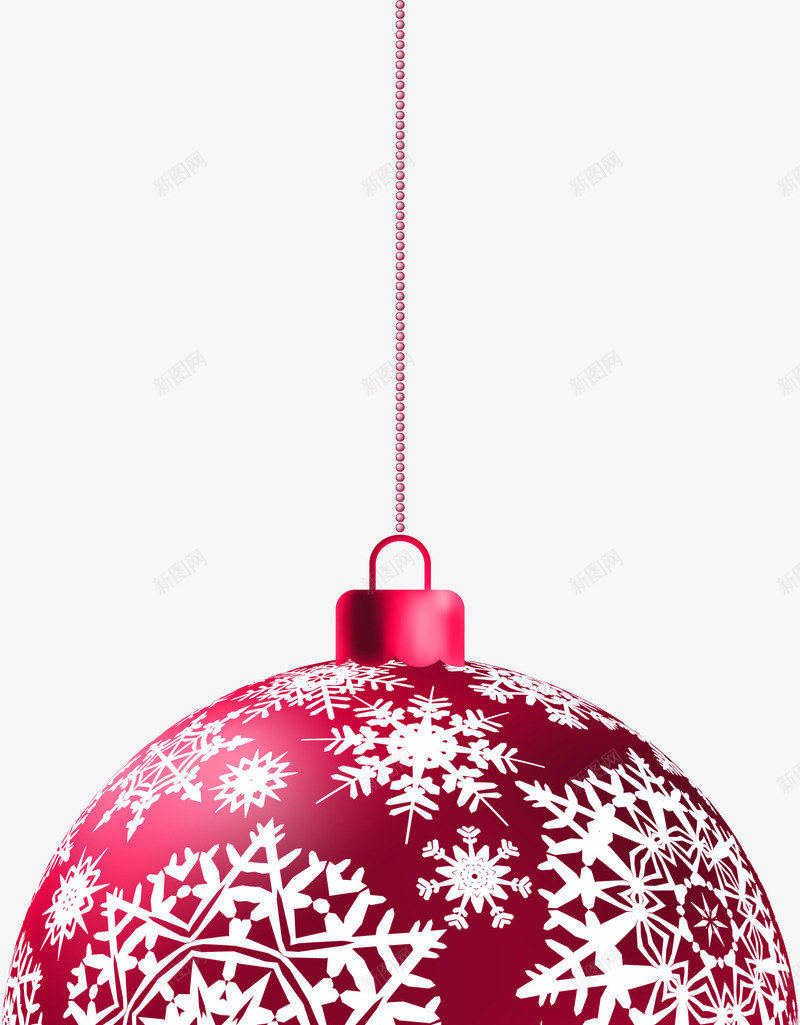 红色雪花圣诞球png免抠素材_88icon https://88icon.com 圣诞快乐 圣诞挂饰 圣诞节 红色圣诞球 节日挂件 装饰图案