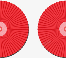 折叠扇红色的扇子高清图片