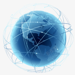 世界互联网大会蓝色互联网科技地球高清图片