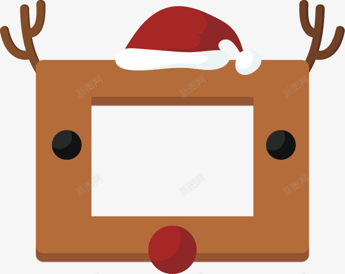 圣诞麋鹿相框png免抠素材_88icon https://88icon.com 卡通 圣诞节 相框 麋鹿