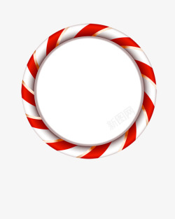 圣诞节装饰物圣诞红白相间圆环高清图片