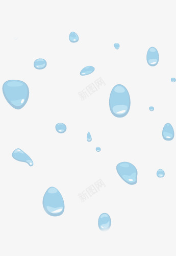 蓝色点滴水滴漂浮png免抠素材_88icon https://88icon.com 水滴 漂浮 点滴 素材 蓝色