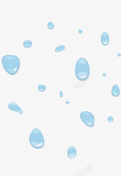 蓝色点滴蓝色点滴水滴漂浮高清图片