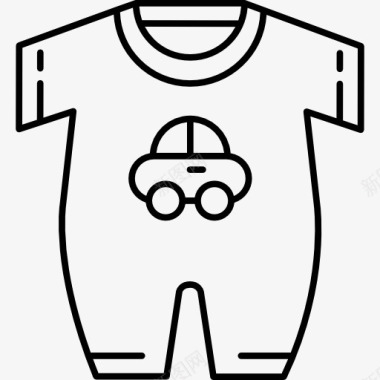 儿童叠衣服BabyBoyBodywear图标图标