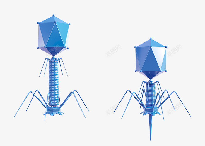 生物科技png免抠素材_88icon https://88icon.com 医疗科技 精密机械 细胞探测 蓝色