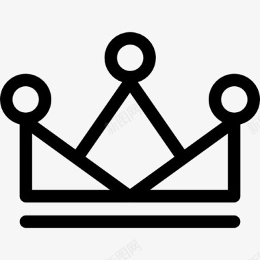 皇冠皇冠三角形与圆的轮廓图标图标