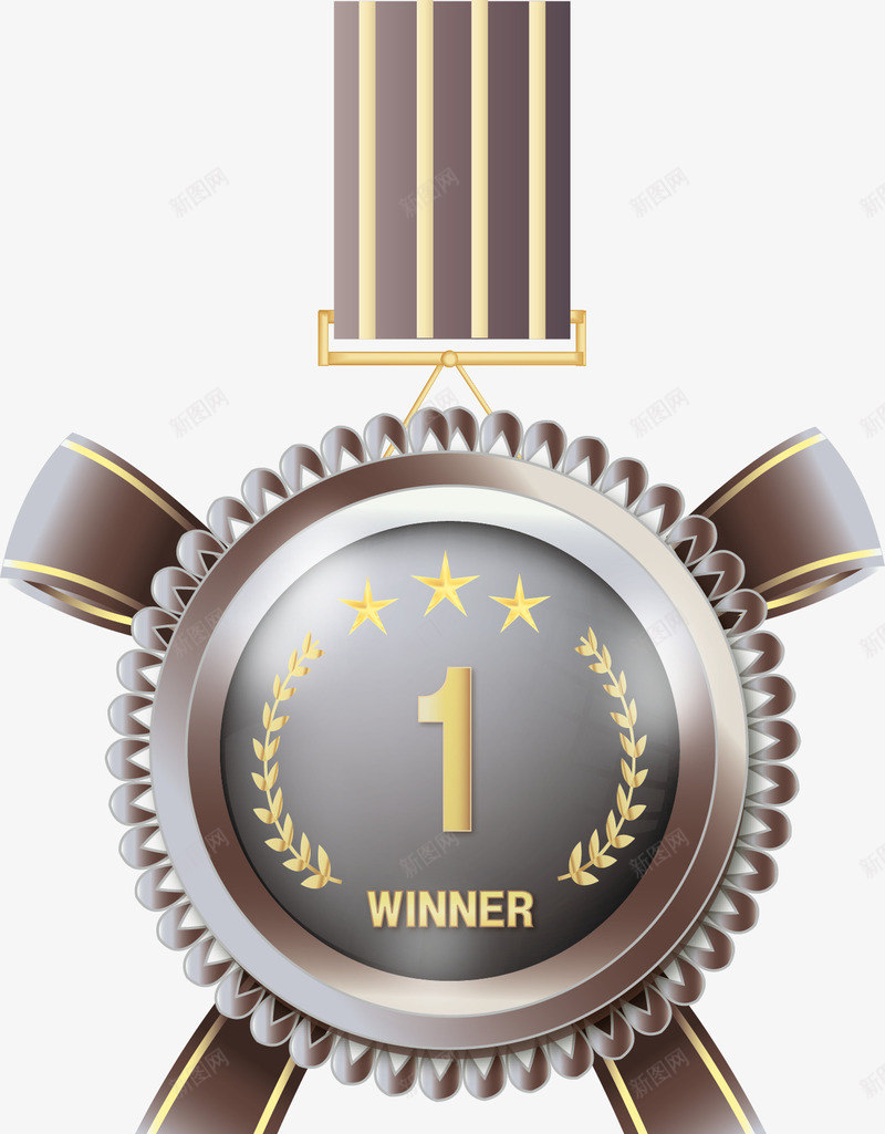 高档金属排名勋章图png免抠素材_88icon https://88icon.com 徽章 排名勋章 排名奖牌 胸章 获奖 颁奖