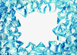 冰片冰块边框高清图片