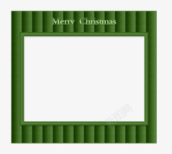 美国圣诞节照片绿色背景相框高清图片