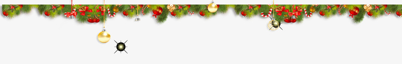 圣诞节顶部装饰png免抠素材_88icon https://88icon.com 圣诞节 圣诞节元素 圣诞节顶部装饰 彩球 松叶