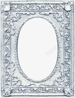 纹理镜框银色欧式镜框高清图片