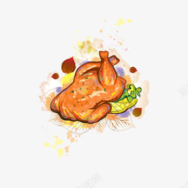 美味烤鸡图标图标
