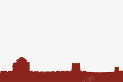 手绘的长城素材