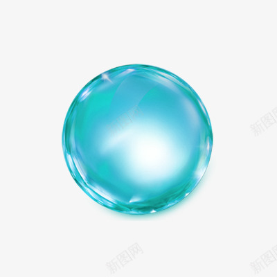 蓝色水球png免抠素材_88icon https://88icon.com 圆球 水珠 水球 蓝色