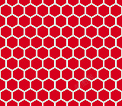 红色蜂窝状印花矢量图素材