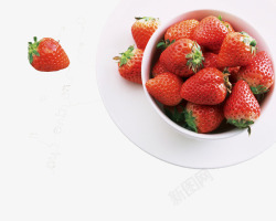 餐盘里草莓素材