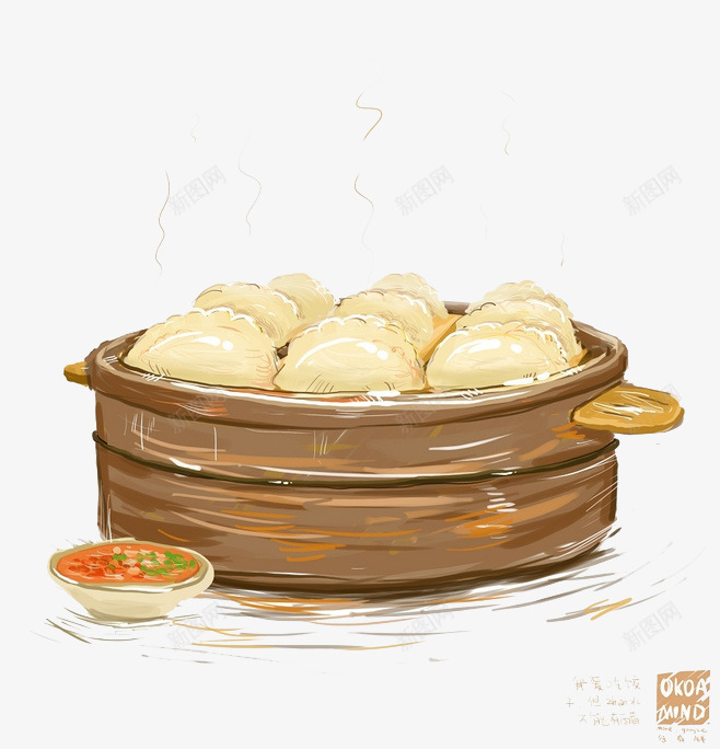 小笼包png免抠素材_88icon https://88icon.com 中国风 包子 卡通 小笼包 小笼包插画 手绘 笼屉 美食 食物