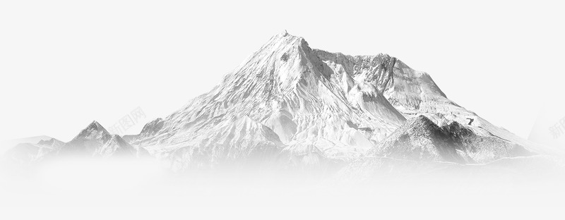 高原雪山psd免抠素材_88icon https://88icon.com 冬 山 峰 雪