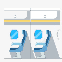机舱卡通飞机机舱座椅高清图片