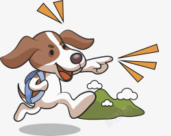 阿拉斯加雪橇犬奔跑中大叫的小狗高清图片