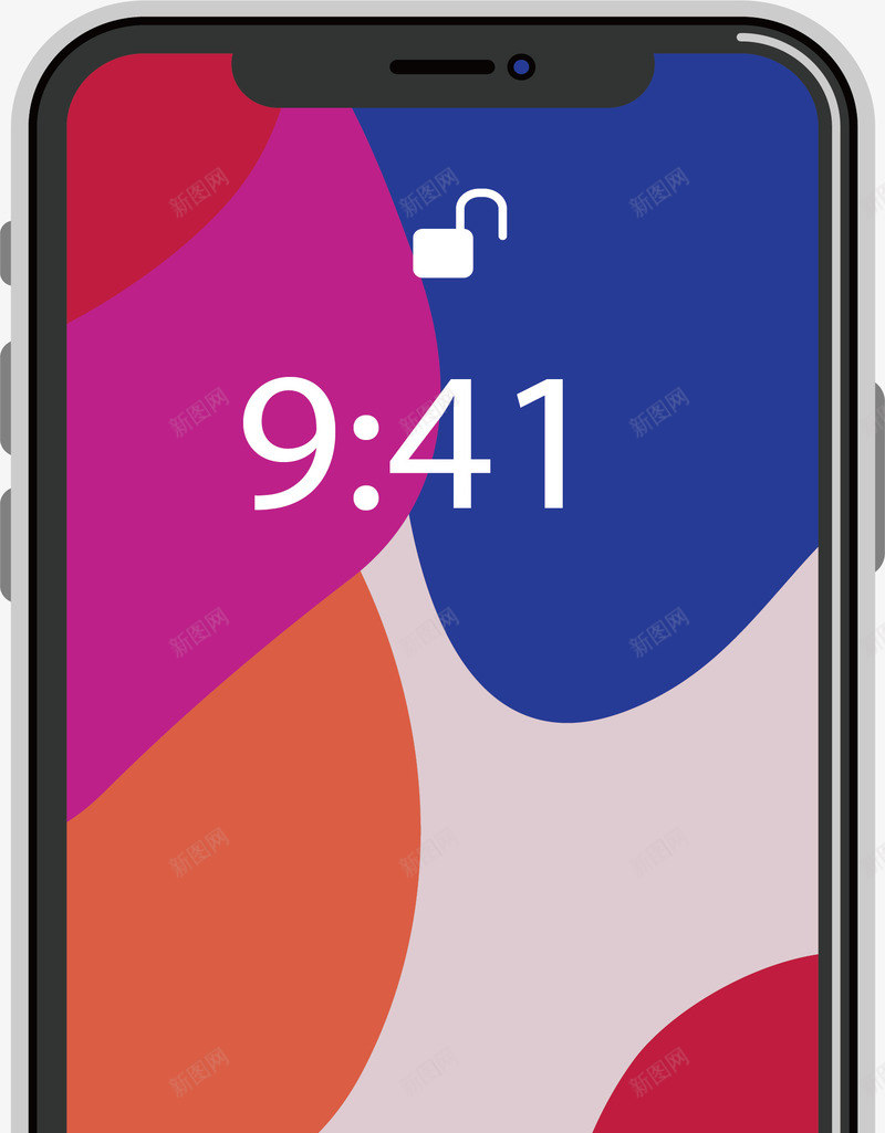 艺术感手机桌面png免抠素材_88icon https://88icon.com X iPhone iPhoneX iphonex 手机屏保 矢量png 艺术感 苹果手机 黑色手机