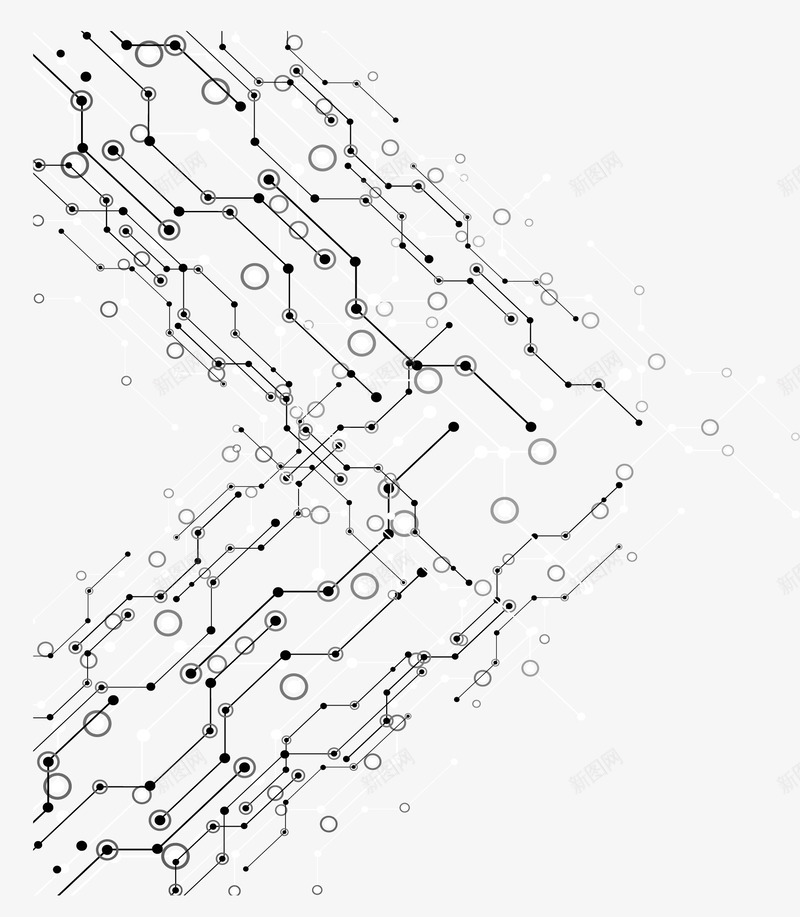 科技几何节点线条png免抠素材_88icon https://88icon.com 几何线条 抽象 抽象背景 科技线条 网络结构