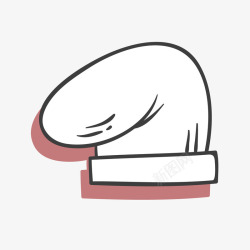 白色卡通厨师帽素材