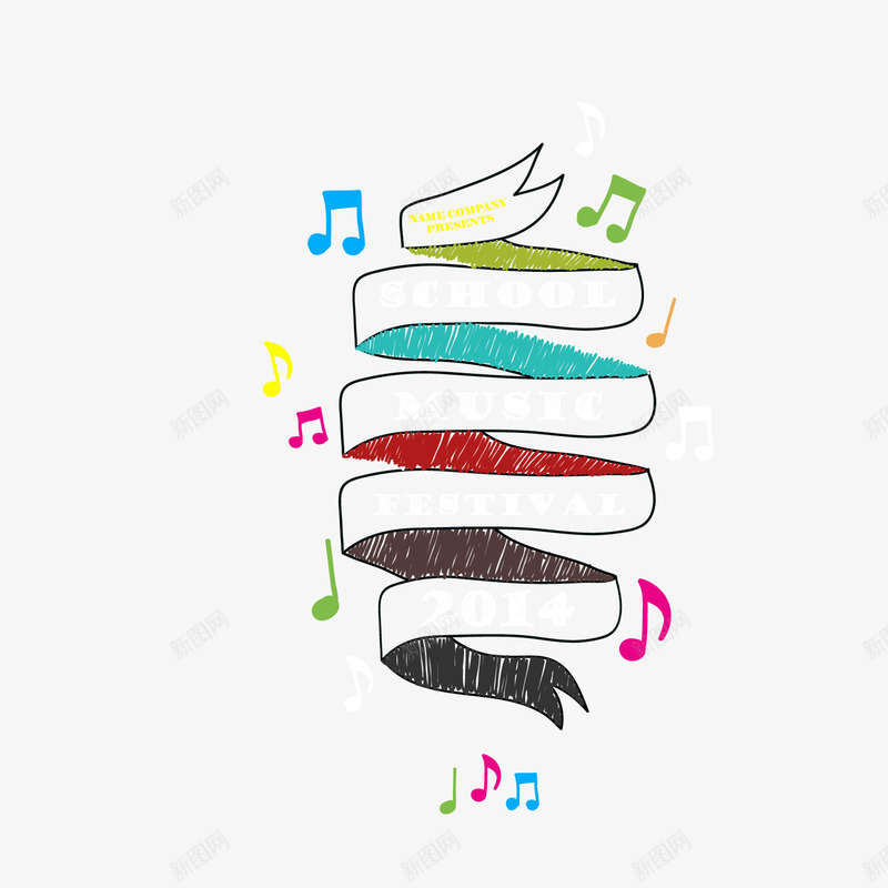 冰激凌形状手绘音符png免抠素材_88icon https://88icon.com 冰激凌 形状 彩色 手绘音符 矢量素材