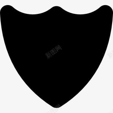 盾牌形状屏蔽黑色的形状图标图标