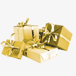 金色圣诞礼物盒素材