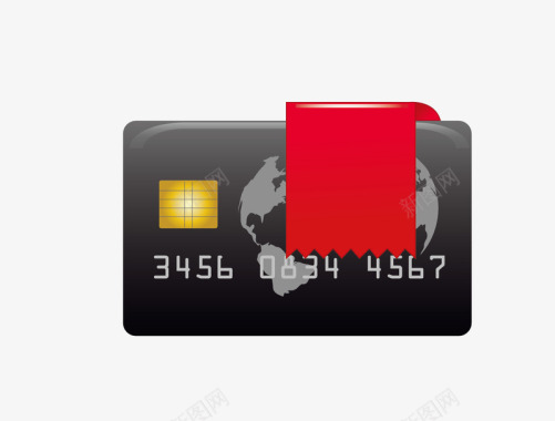 信用卡盗用信用卡矢量图图标图标