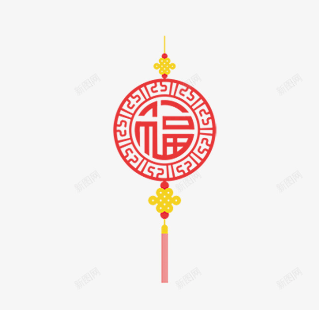 福字吉祥结png免抠素材_88icon https://88icon.com 吉祥结 春节挂饰 福字