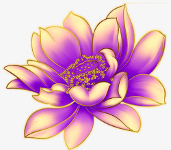 紫色睡莲花儿素材