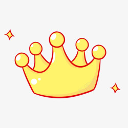 金色卡通皇冠装饰图案素材