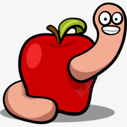 食物苹果蠕虫openicon图标图标