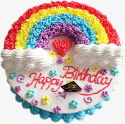 彩虹蛋糕生日蛋糕高清图片