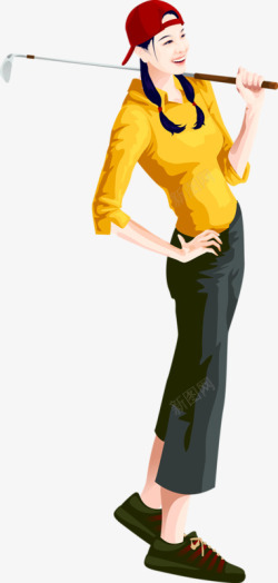 美女高尔夫素材