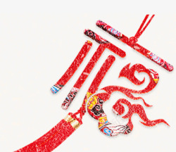 中国风红色福字海报素材