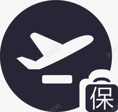 航空icon航空保险矢量图图标图标
