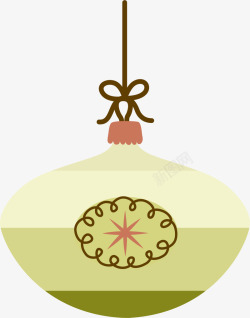 圣诞节绿色吊球挂饰素材