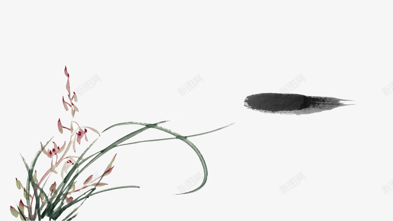 水墨中国风PPT模板png免抠素材_88icon https://88icon.com PPT元素 PPT模板 PPT背景 中国风 水墨