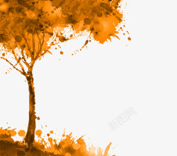 个性树水墨大树背景图高清图片