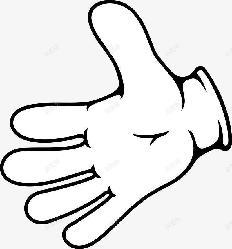 展开的手掌png免抠素材_88icon https://88icon.com 卡通手 卡通手图 卡通竖拇指 可爱手指 手势 手型图 手姿势 手指 手掌 拇指 矢量手