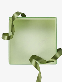 蓝色圣诞背景绿色空礼盒高清图片