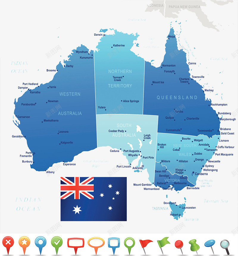 澳大利亚板块地图png免抠素材_88icon https://88icon.com 国旗 导航 板块 澳大利亚地图