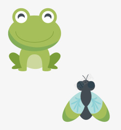 绿色青蛙动物矢量图高清图片