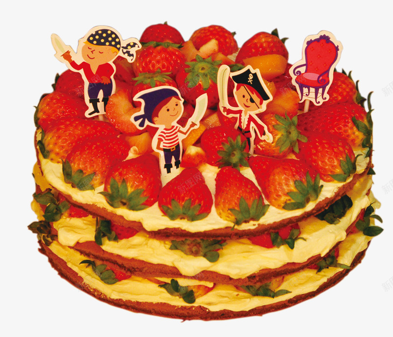 草莓生日蛋糕png免抠素材_88icon https://88icon.com 产品实物 甜点 生日 草莓蛋糕