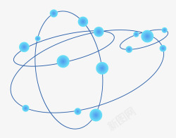 科学汇报插图蓝色几何化学科技元素高清图片