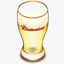 图标啤酒桶百威啤酒啤酒玻璃Beericon图标图标
