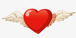 有翅膀的爱心素材